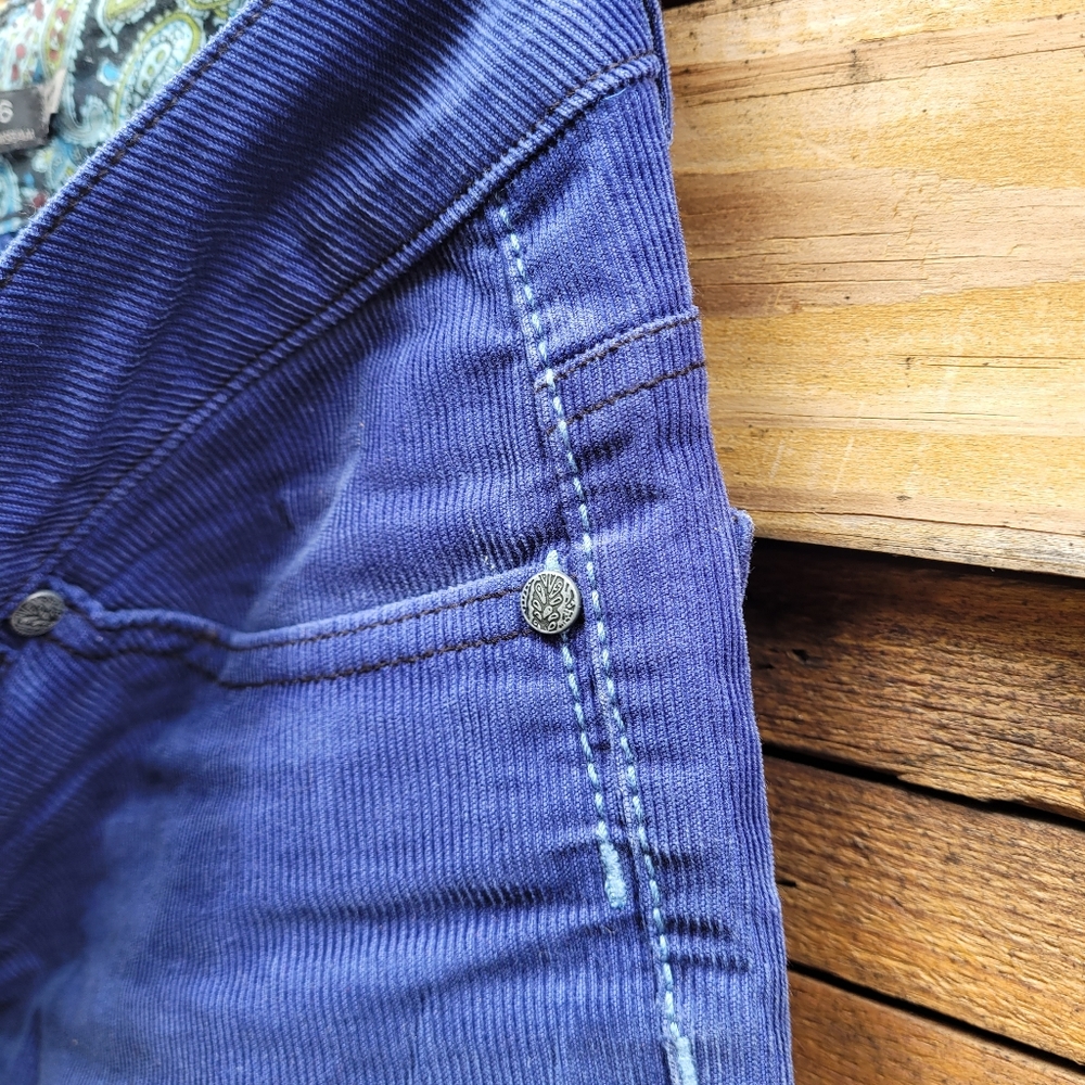 Prana Women's Blue Corduroy Jeans - Picture 4 of 7
